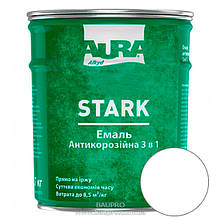 Грунт-емаль AURA Stark 3 в 1, антикорозійна (біла №12), 2 кг