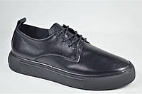 Женские стильные кожаные туфли кеды черные Safari 122 - 5 - 101