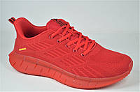Мужские модные кроссовки сетка красные Supo 2205 - 6