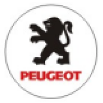 Захисні ковпачки на ніпеля PEUGEOT (Пежо) 4 шт Білий фон Червона напис Сріблясті, фото 2