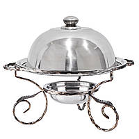 Садж 36 см, Кований Круглий для Подачі М'яса, Овочів, Шашлика