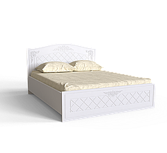 Ліжко двоспальне з ДСП / МДФ Amelie 180x200 аляска / білий суперматовий Artinhead (без матраца)