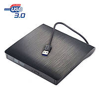 Зовнішній DVD привід USB 3.0 DVD±R/RW iScan 08D2S-U Black DVD External, портативний з живленням від USB