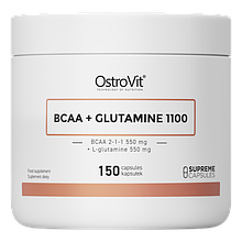 Амінокислоти OstroVit BCAA + Glutamine 1100 mg 150 caps