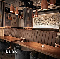 Дизайнерський плафон із червоної глини h 40 см