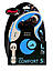 Повідець-рулетка для собак Великих порід Flexi (Флексі) New Comfort L Синій - Стрічка (5 м. до 60 кг.), фото 4