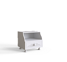 Тумба приліжкова в спальню з ДСП / МДФ Amelie аляска / білий суперматовий Artinhead