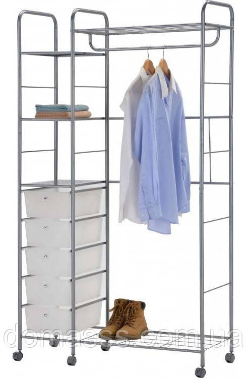 Вішалка велика пересувна з ящиками, фото 1