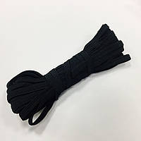 Гумка плетена продежна п/е 8 мм колір чорний (уп 10 м) Ф