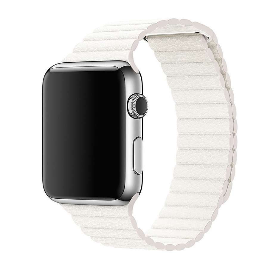 Шкіряний ремінець Leather Loop для Apple Watch (38/40/41 mm) White