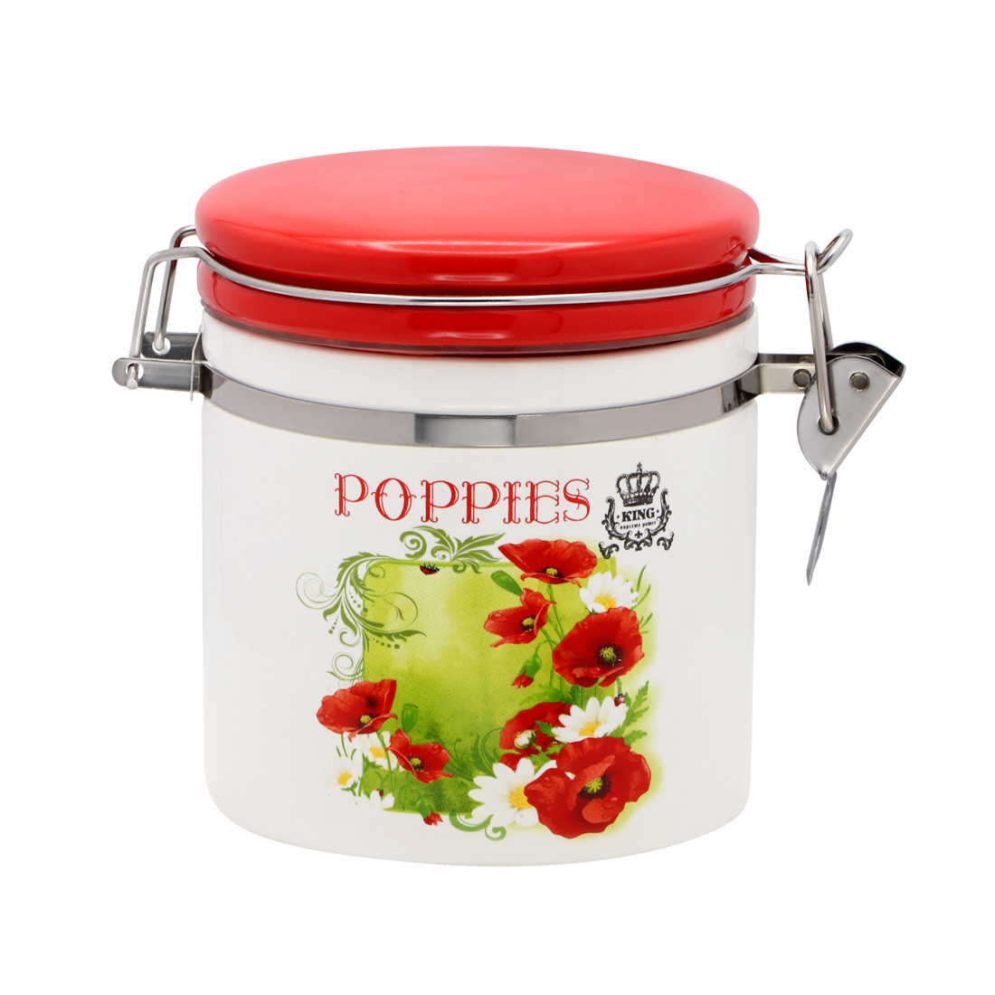 Банка керамічна із замком 500 мл "Маки" ZF 1376 PK