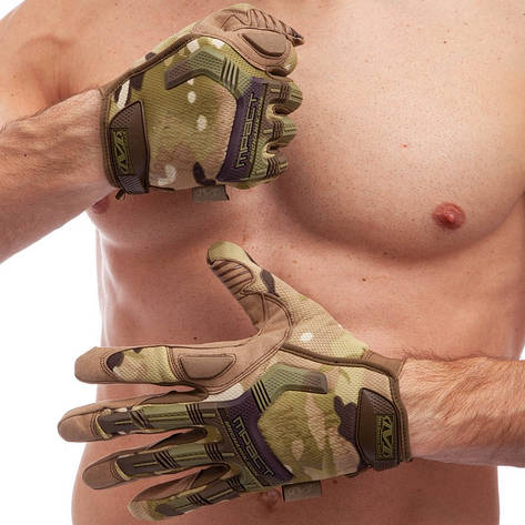 Тактичні рукавички з закритими пальцями MECHANIX MPACT BC-5622 L Камуфляж, фото 2