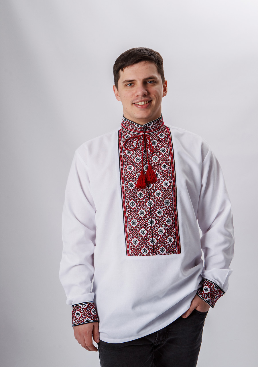 Чоловіча вишиванка з довгим рукавом Ромб