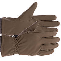 Перчатки для охоты, рыбалки и туризма теплые флисовые TY-0354, XL Оливковый