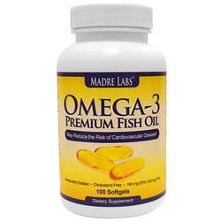 В наявності Омега-3 Premium Fish Oil Madre Labs Omega 3 100 Капсул по 1 р.