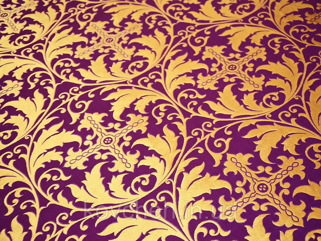 Шовкова церковна тканина Світу фіолетова
