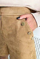 Жіночі стильні шорти із замші 1704 (42-48р) у кольорах, фото 9