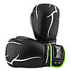Боксерські рукавиці PowerPlay 3018 Jaguar Чорно-Зелені 14 унцій, фото 4