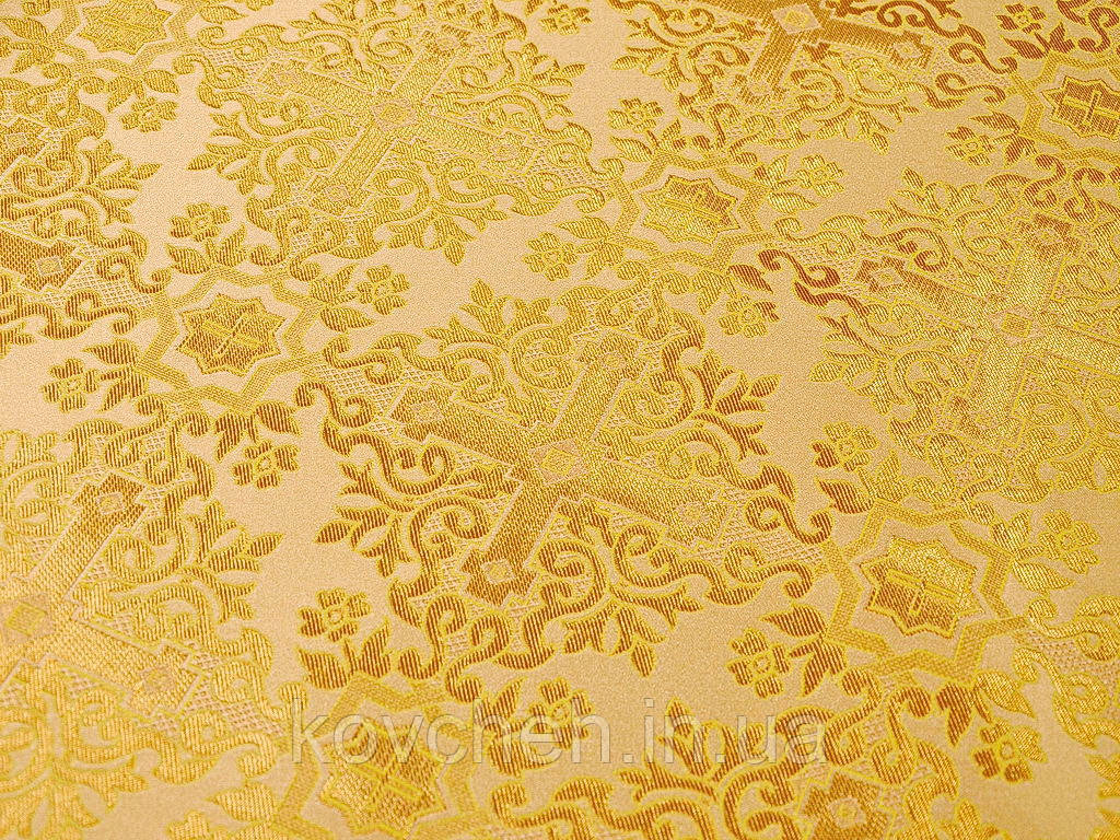 Шовкова церковна тканина Никомедия золота з золотом