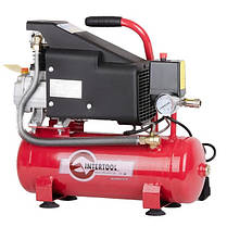 Компресор 9 л, 0.75 кВт, 220 В, 8 атм, 160 л/хв INTERTOOL PT-0002, фото 6