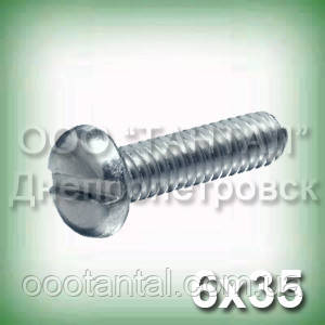Гвинт М6х35 неіржавкий ГОСТ 11644-75 (DIN 85, ISO 1580) зі збільшеною циліндричною головкою, фото 1