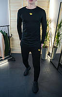 Мужской стильный спортивный костюм Made in Ukraine (в черном цвете)