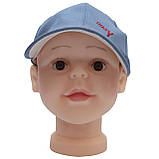 Дитяча кепка бейсболка, блакитний, 54 см, 5-10 років, бавовна (517649), фото 6