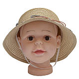 Дитяча панамка капелюх 52-54 см, 5-8 років, рафія (518035), фото 2