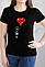 Футболка жіноча з принтом дівчинка з кулькою серце Casual, фото 2