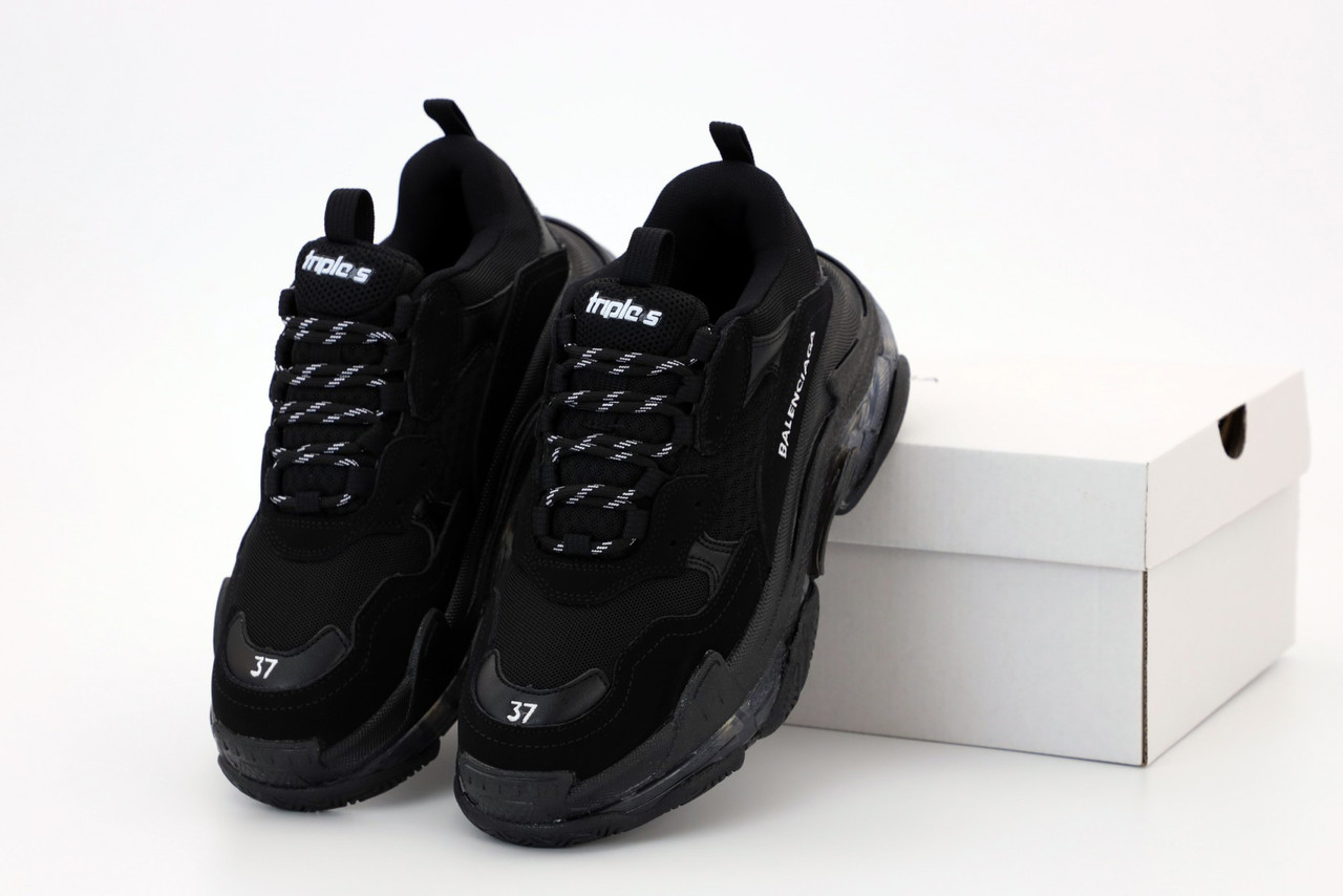 Жіночі кросівки для фітнесу бежеві Balenciaga Triple S Clear Sole. Кроси Баленсіага Трипл C Клір