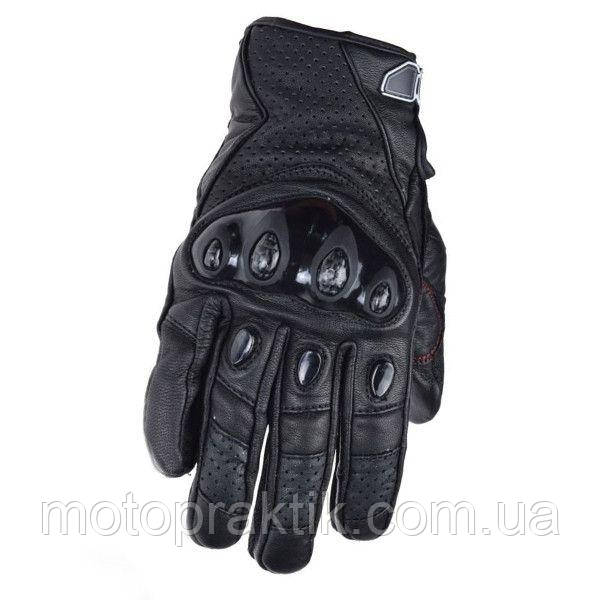 InMotion PIT-033 Street Gloves Black, S Мото рукавички літні шкіряні із захистом