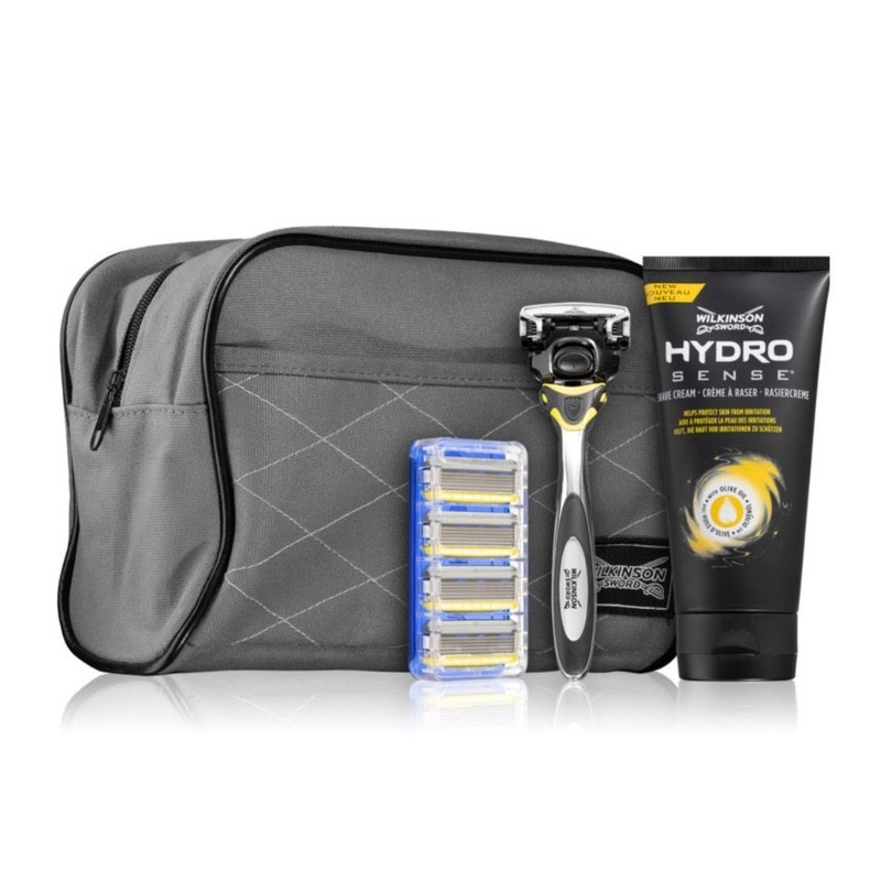 Набір Wilkinson Sword Hydro 5 Sense Energize (станок з 1 кас.+ 4 касети + крем для гоління + сумка) 01602