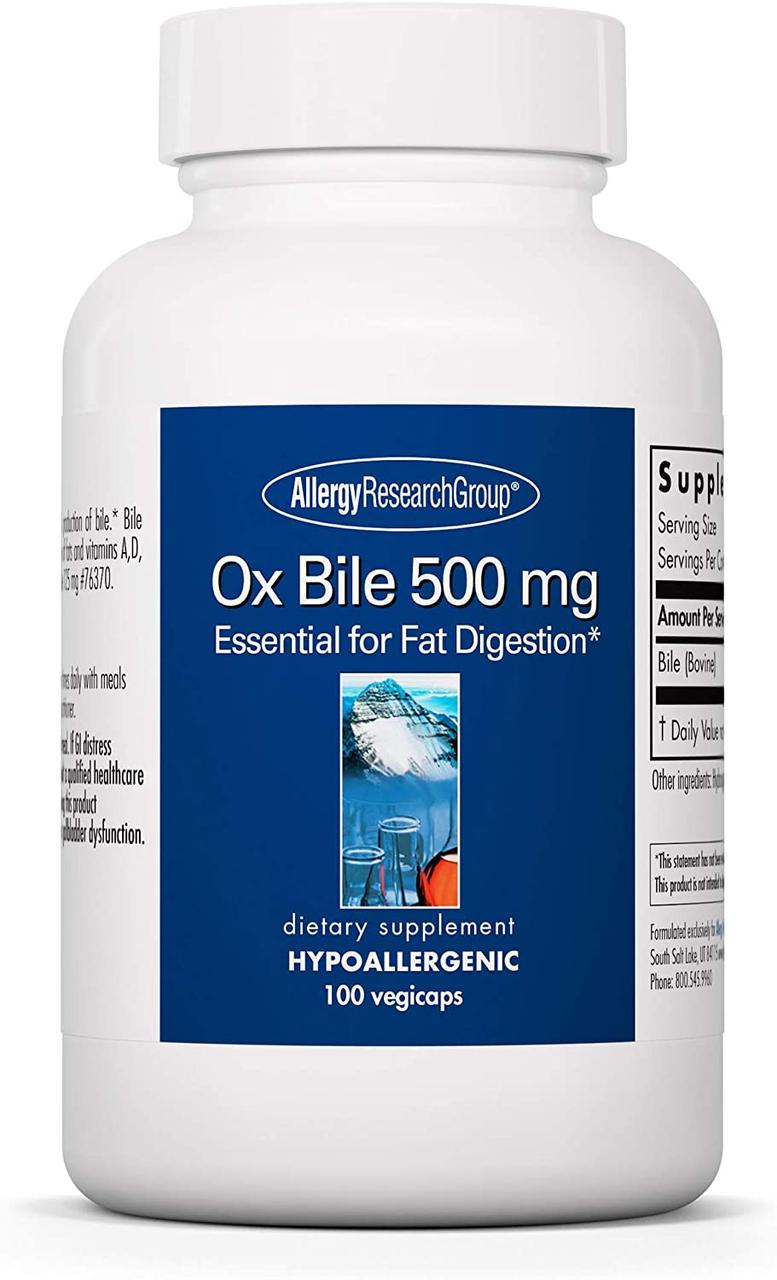 Allergy Research Ox Bile / Бичача жовч 500 мг 100 капсул