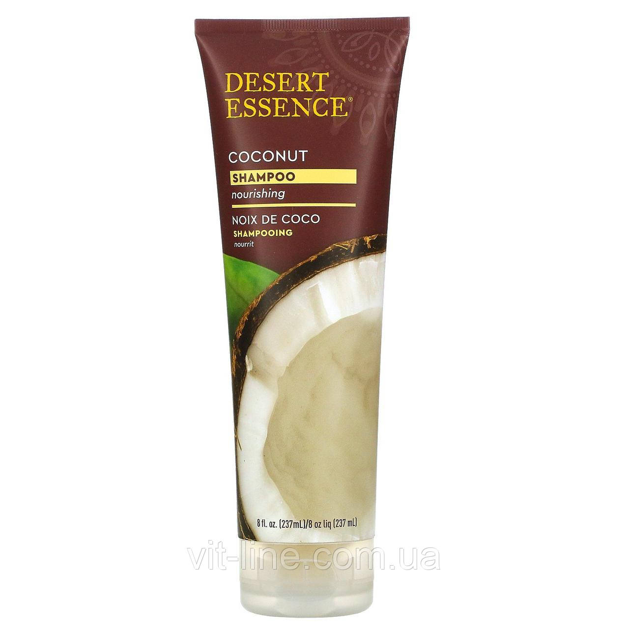 Desert Essence, Живильний шампунь для сухого волосся, кокос, 237 мл