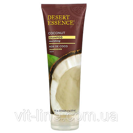 Desert Essence, Живильний шампунь для сухого волосся, кокос, 237 мл, фото 2