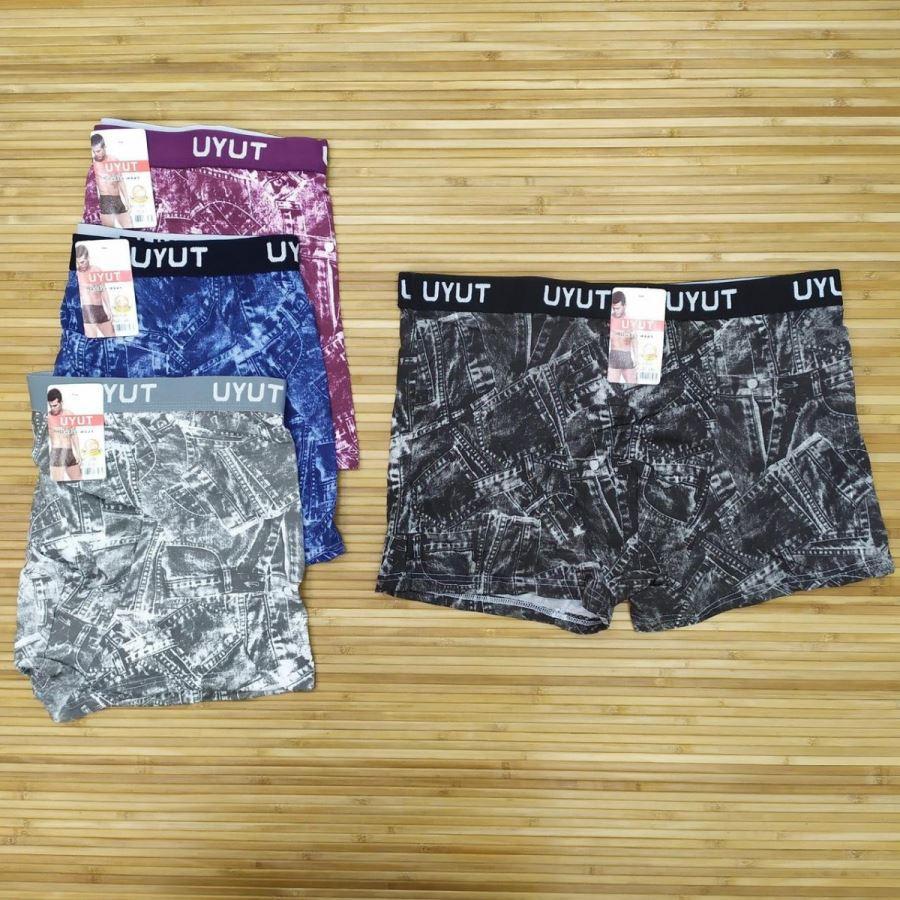 Чоловічі труси-боксери бавовняні UYUT 539 асорті 12 шт. уп. різні малюнки паросток xl-4xl, 20015008