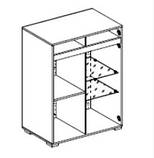 Тумба 2Д Ск Б'янко (Світ меблів) 801х400х1140мм, фото 4