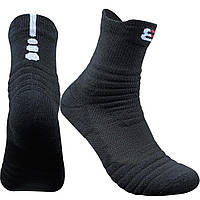 Черные компрессионные спортивные носки для бега