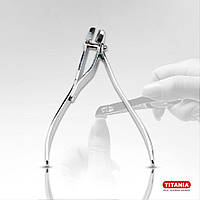 Щипцы для ногтей гнутые хромированные (10 см.) TITANIA art.1054