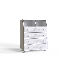 Комод у спальню з ДСП / МДФ Amelie 80 аляска / білий суперматовий Artinhead