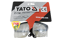 Захисні окуляри YATO відкриті прозорі YT-7361