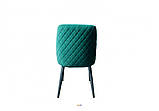 Обідній стілець велюровий Арен Aren Зелений + чорний метал, фото 5
