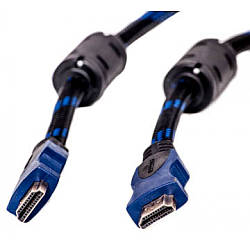 Відео кабель PowerPlant HDMI - HDMI, 10м, позолочені коннектори, 1.4V, Nylon, Double ferrites