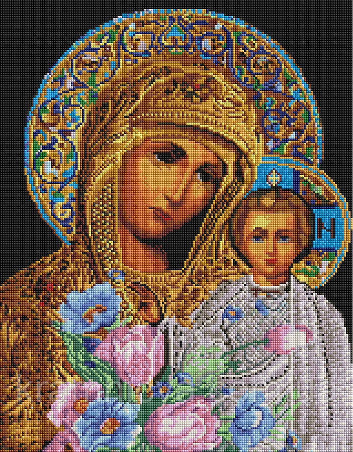 Алмазная мозаика (вышивка) Икона Мария и Исус, 40х50 Brushme (GF2777) - фото 1 - id-p1386775398
