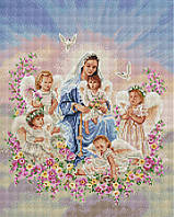 Алмазная мозаика (вышивка) Богородица с ангелами, 40х50 Brushme (GF4816)