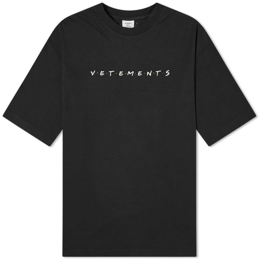 Футболка чорна Vetements Friends Black • Ветеменс футболка чоловіча | жіноча | дитяча XS