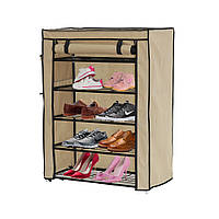 Тканевый шкаф полка для обуви тканевой стеллаж обувная подставка 60x30x90 см Brown