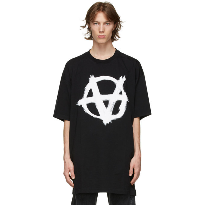 Футболка чорна Vetements Anarchy B • Ветеменс футболка чоловіча | жіноча | дитяча XS