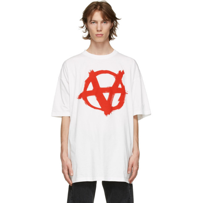 Футболка біла Vetements Anarchy W • Ветеменс футболка чоловіча | жіноча | дитяча XS