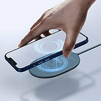 Магнітне бездротове зарядний пристрій Baseus Wireless Charger 15W Blue (WXQJ-03)